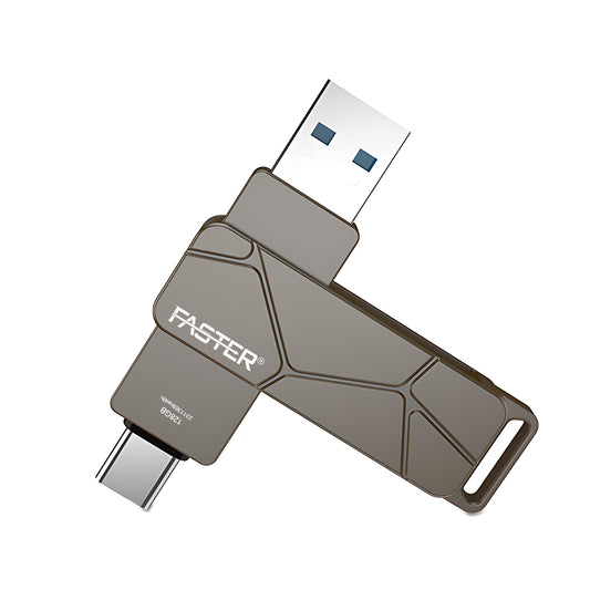 FASTER FU-10 METAL OTG USB 3.1 MEMORY DRIVE with 100 MBPS Speed