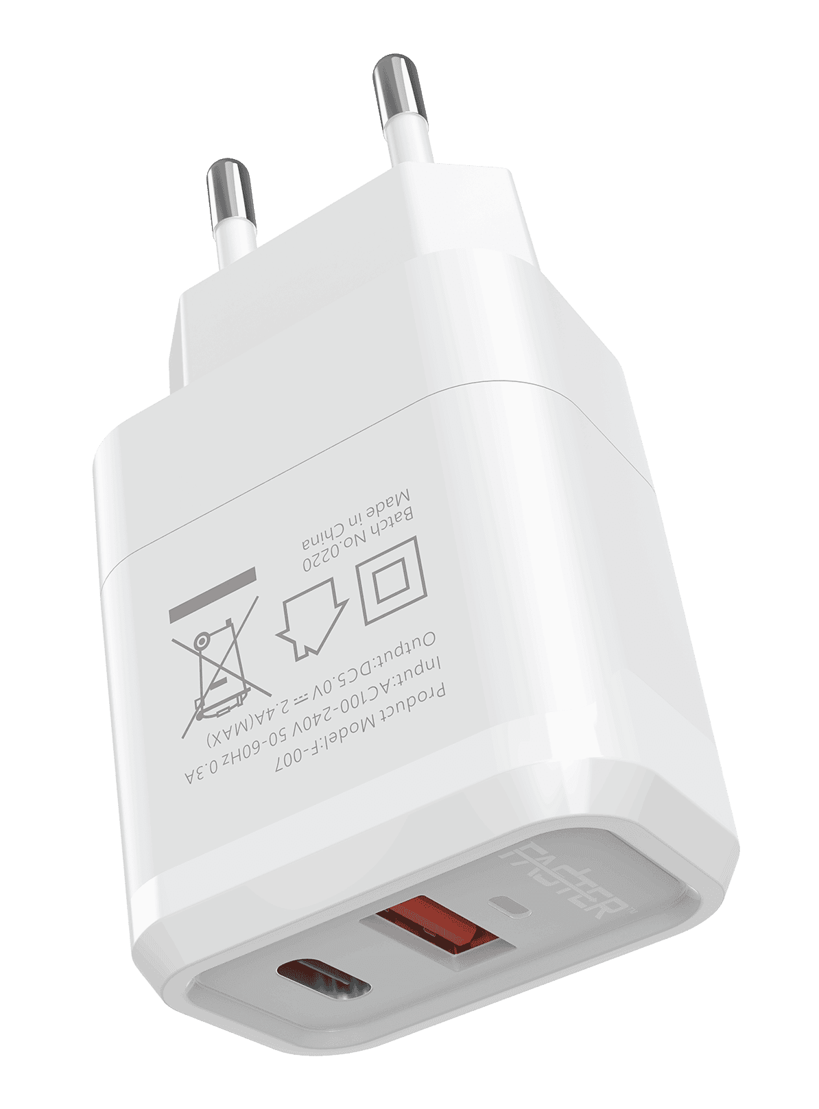 FASTER FAC-950 QC+PD Dual Port Fast Wall Charger 20W