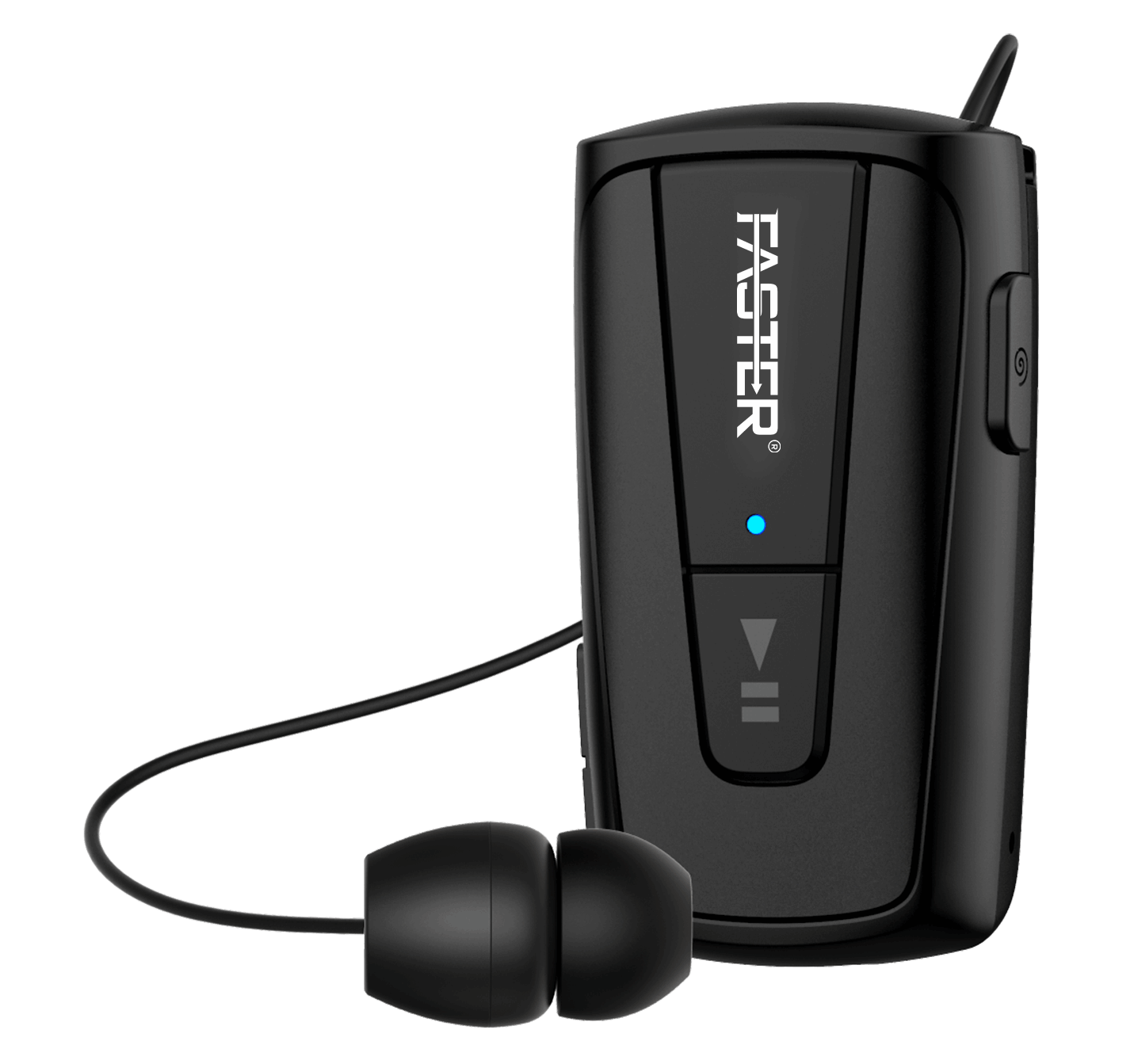 FASTER R12 Pro Retractable Bluetooth Headset Clip-on Earbuds Hands-free with Microphone