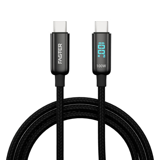 FASTER 100W USB-C To USB-C DIGITAL DATA CABLE