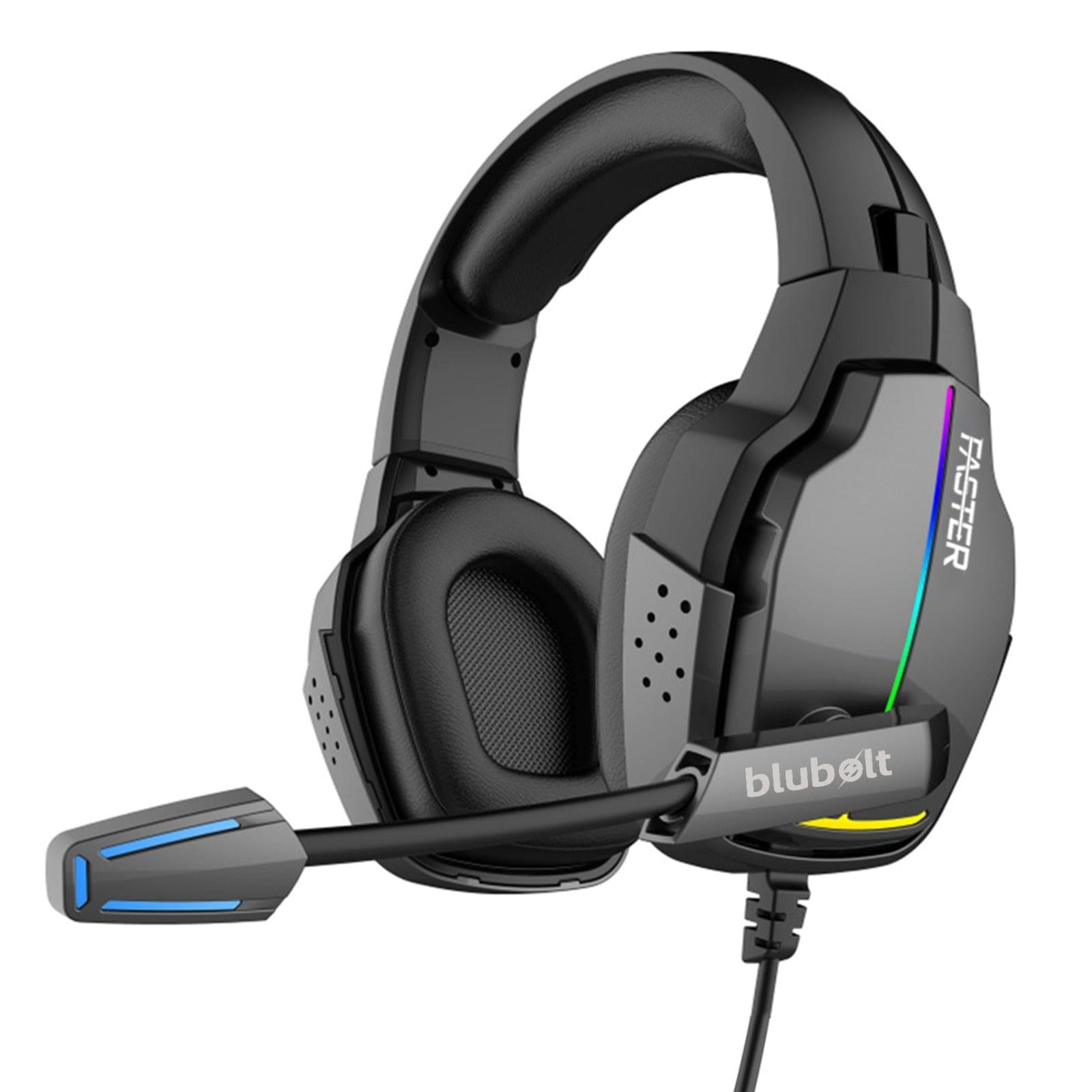 A Side View of Faster BlubotBG-400 Surrounding Sound Gaming Headset with Noise Cancelling Micro Phone 