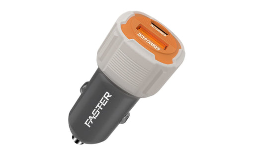 Faster Nano X2 Dual Port Fast Car Charger 20W