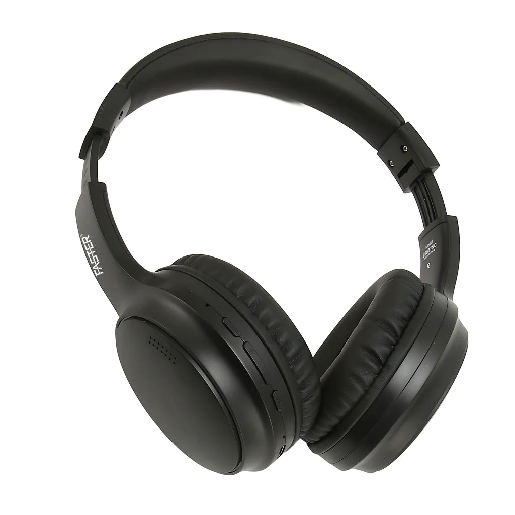 A front view of Faster black  S5 ANC Over-Ear Wireless Headphone with White Background