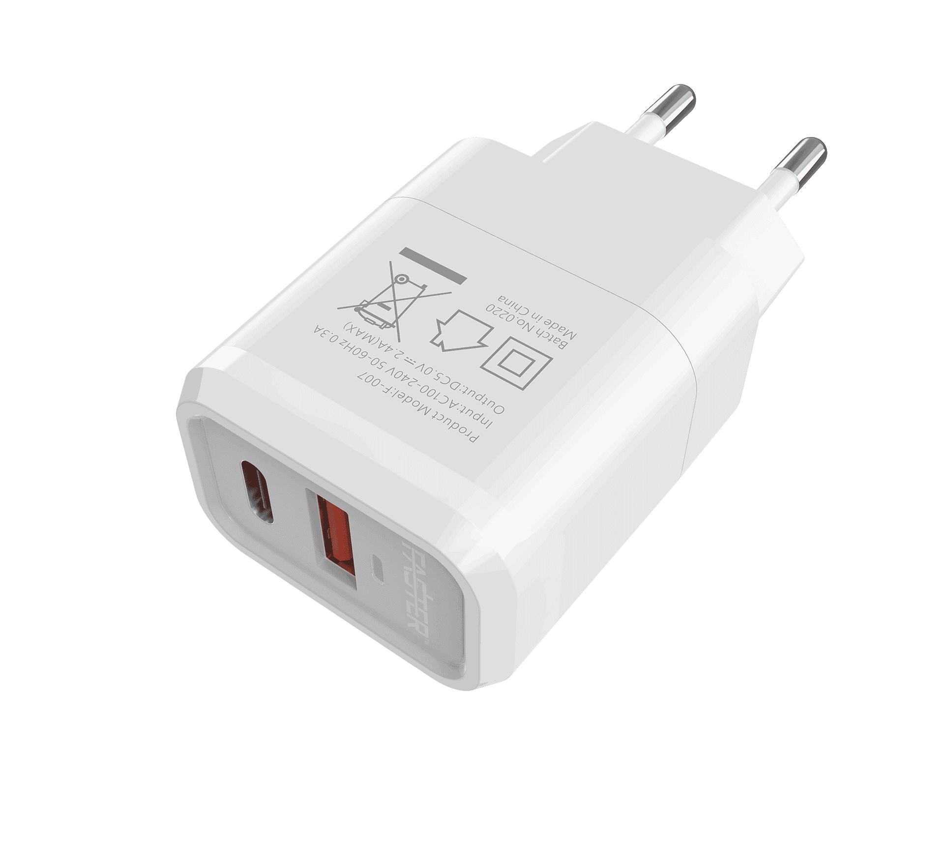 FASTER FAC-950 QC+PD Dual Port Fast Wall Charger 20W