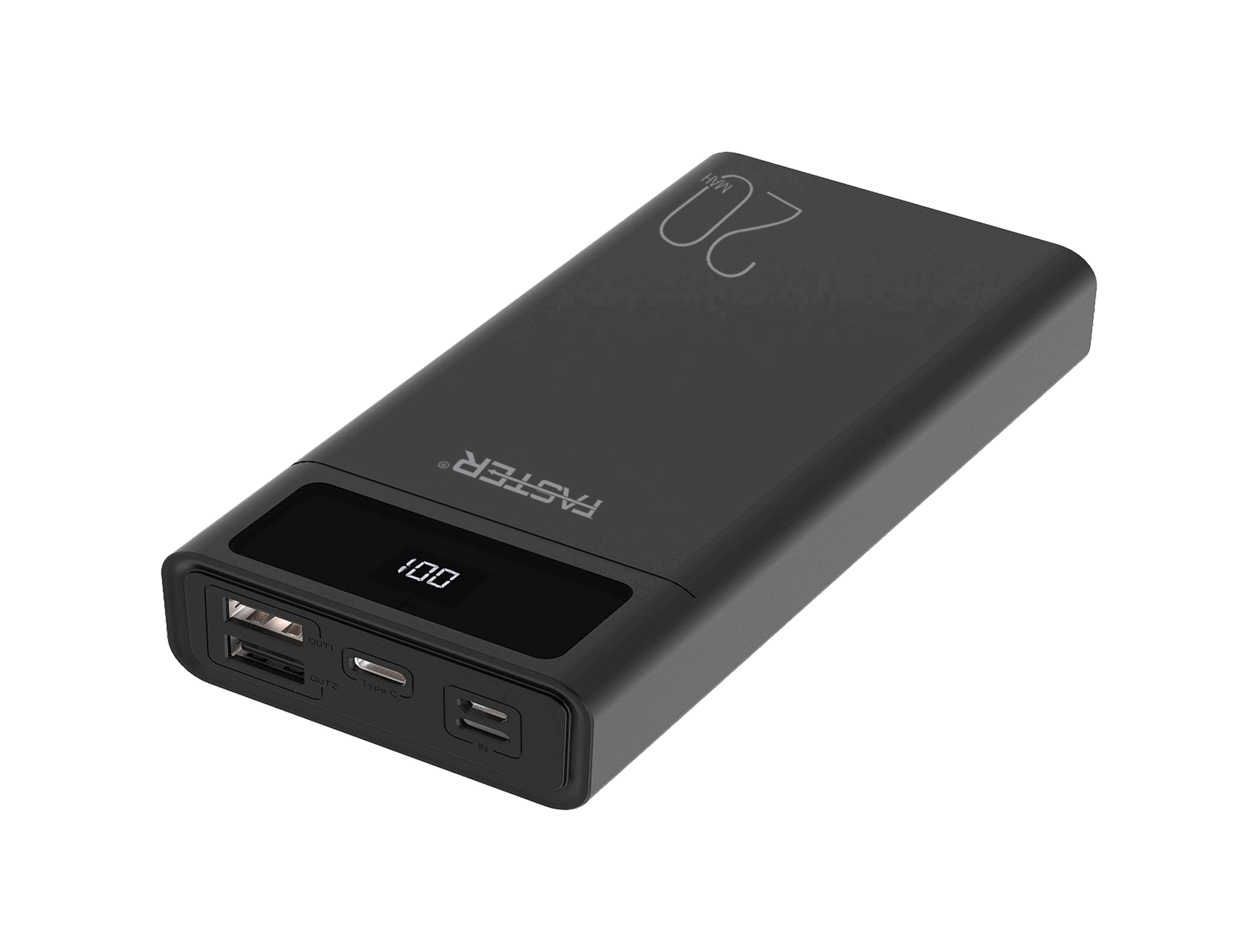 FASTER S20 PD-20W Qualcomm Quick Charge 3.0 Power Bank 20000 mAh with Digital Display