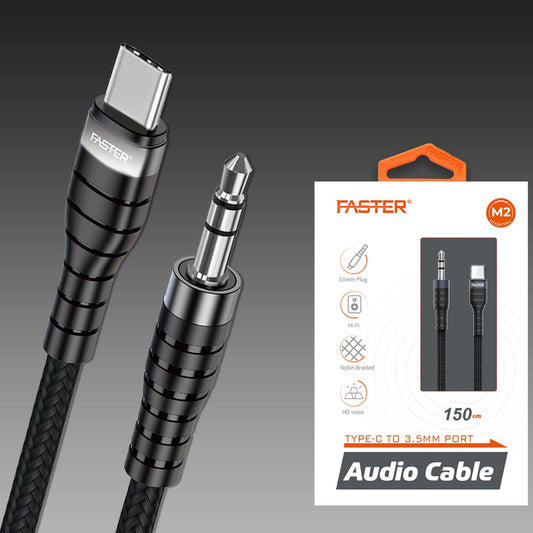 FASTER M2 Audio Cable for Type-C to 3.5mm Port